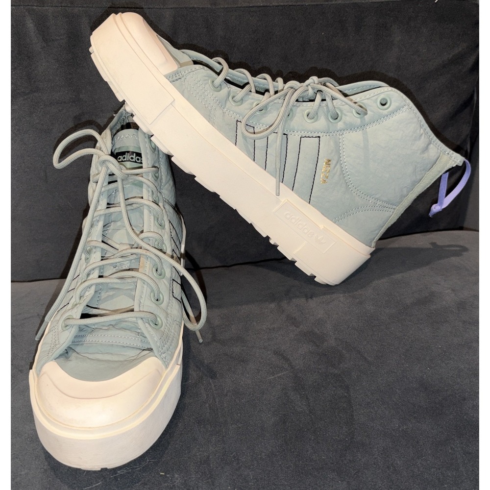 adidas Nizza Bonega X W High Top  Womens Green Sneakers sz 10 Cottagecore, Retro